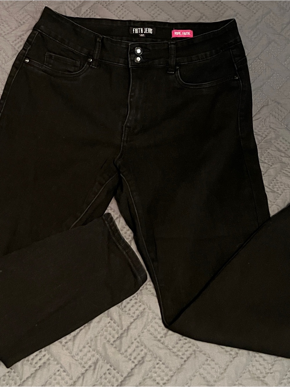 Hope Faith Skinny Jeans Women's Black Stretch Denim